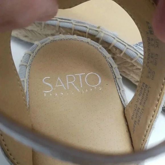 {Franco Sarto} Women's Ravenna 2 Platform Sandals, Silver, Size US 8.5 M - Picture 12 of 12